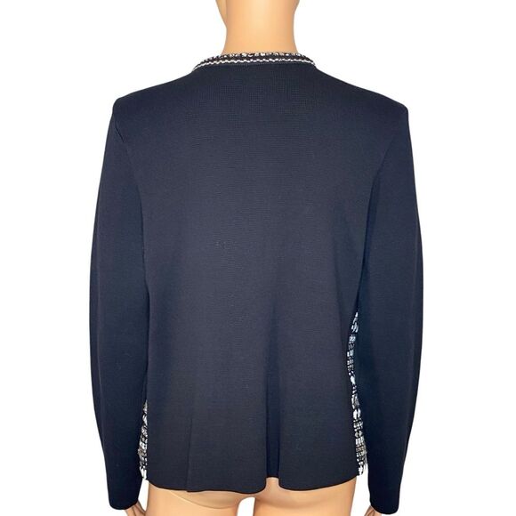 Charter Club Crew Neck Cardigan Knit Sweater Full Zip Womens Size Large - Picture 3 of 5